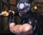Ninja πολεμιστής με το ξίφος στο χέρι